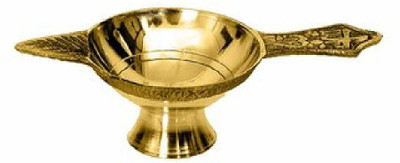 Astrodidi Kapoor Aarti Brass Diya / Kapur Dhoop Diva for Pooja Brass Table Diya(Height: 1.5 inch)