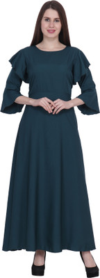 Shyammc Women Maxi Green Full Length Dress