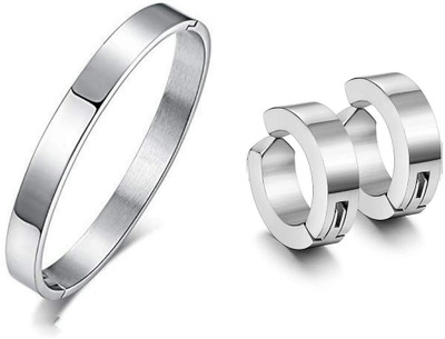 Ruhi Collection Stainless Steel Silver Jewellery Set(Pack of 1)