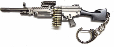 gtrp PUBG M249 Metal Gun Model Action Big Size Key Chain