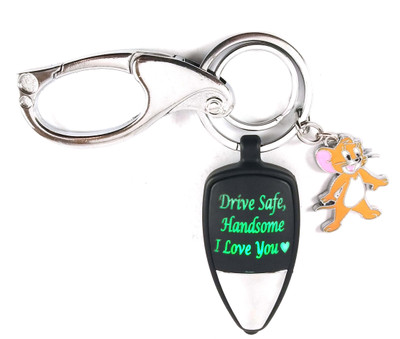Isk light Reflection multi color Drive safe Handsome i love with Mickey Mouse Key Chain