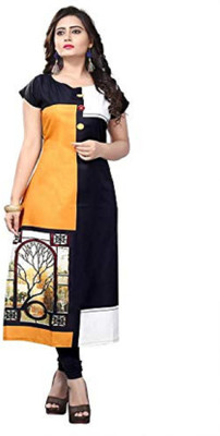 ak fashion mall Women Printed Straight Kurta(Multicolor)