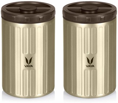 Vaya Preserve 1400 ml Graphite - Vacuum Insulated Stainless Steel Meal Container, Meal Jar, Portable Lunch Box, 2 x 700 ml - 2 Containers Lunch Box(1400 ml)