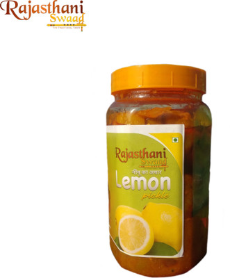 Rajasthani Swaad Nimbu Achar Big Lemon Khatta Indian Lime Pickle - Pack of 800 gram Pickles Lemon Pickle(800 g)