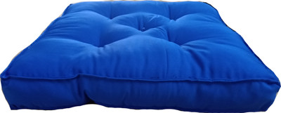 DE LOYON Microfibre Solid Chair Pad Pack of 1(Royal Blue)