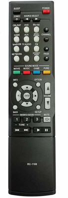 LipiWorld RC-1168 AVR-1713 RC-1169 AVR-1613 AV Receiver Home Theater for DEN ON DENON Remote Controller(Black)