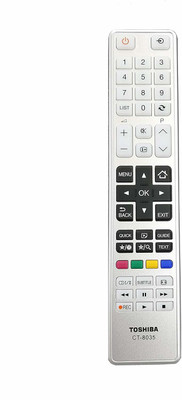 LipiWorld CT-8035 LCD LED Smart TV Remote Control Compatible for Toshiba Remote Controller(Gray)