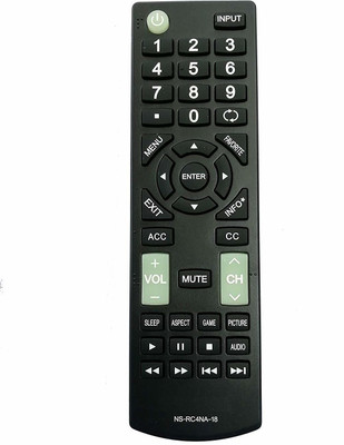 LipiWorld NS-RC 4 NA-18 Remote Control Compatible with  TV Insignia Remote Controller(Black)