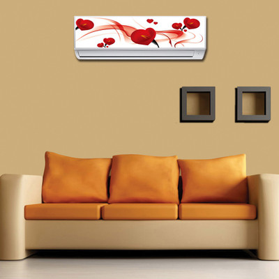 RANGOLI 90 cm Air Conditioner Heart Sticker 95 Self Adhesive Sticker(Pack of 1)