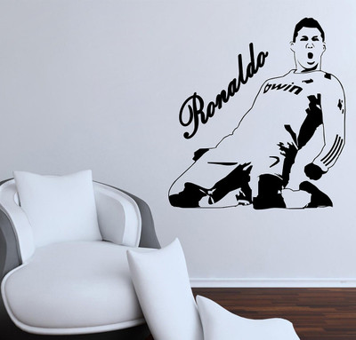 HAPPYSTICKY 100 cm Ronaldo CR7 Removable Sticker(Pack of 1)
