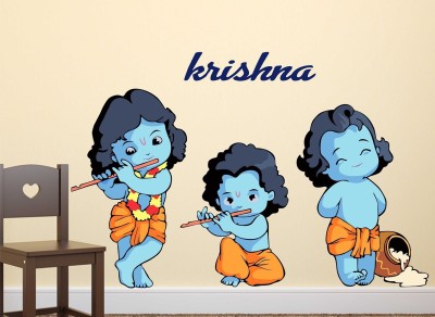 HAPPYSTICKY 95 cm Krishna Removable Sticker(Pack of 1)