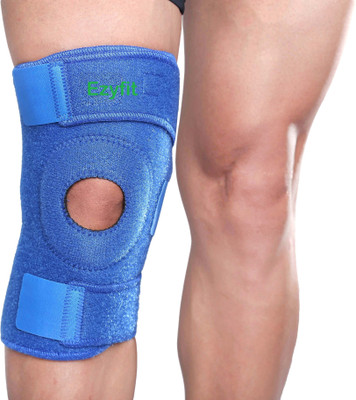 Ezyfit Neoprene Adjustable Open Patella Knee Support(Blue)