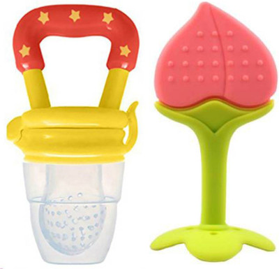 MMShopy Fruit ,Food Nibbler & FRUIT TEETHER Feeder(YELLOW RED)