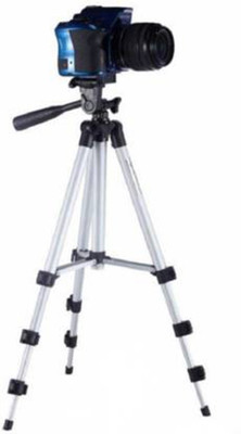 AONEQUALITY WORLD Halix-High Quality Professional Portable Adjustable Camera Tripod Holder Stand 3110 Tripod stand With 3-Way Head Digital Camera Tripod with Mobile Clip Holder Screw 360 Degree 3 Dimensional Head Tripod Mount Holder Clip Portable Aluminium Camera Stand Best Use for Make Videos on Ti