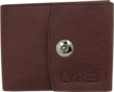 LYREM Men Casual Brown Artificial Leather Wallet(6 Card Slots)