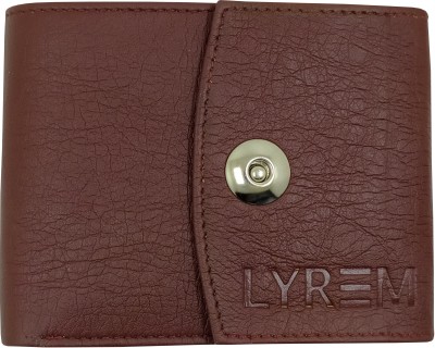LYREM Men Casual Brown Artificial Leather Wallet(6 Card Slots)