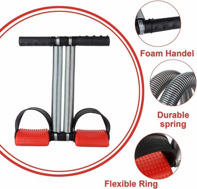 ALKA High End Class Double Steel Red Pedal Tummy Trimmer Ab Exerciser(Red, Silver)