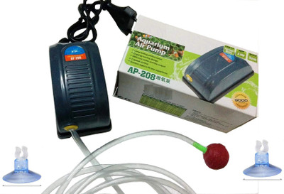 Nitishree Best AP-208 Air Pump with Air Stone, 1.5 miter Silicon Pipe & 2 Adjustable Air Aquarium Pump(50 cm)