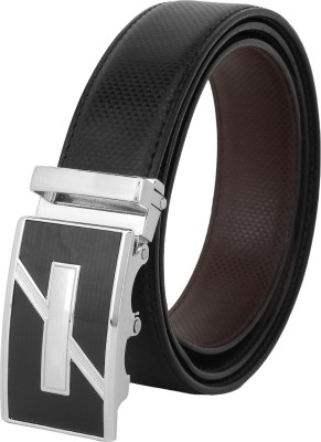 ZACHARIAS Men Casual, Party, Formal Black Artificial Leather Reversible Belt