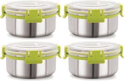 Magnus Steel, Plastic Grocery Container  - 450 ml(Pack of 4, Silver)