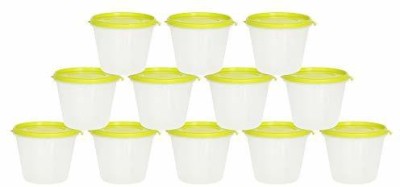 Cutting EDGE Plastic Grocery Container  - 1000 ml(Pack of 12, Clear, Green)