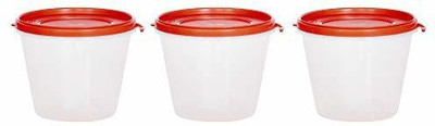 Cutting EDGE Plastic Grocery Container  - 1000 ml(Pack of 3, Clear, Maroon)