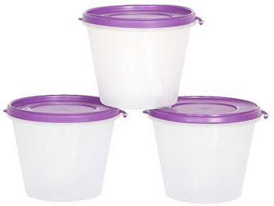 Cutting EDGE Plastic Grocery Container  - 1000 ml(Pack of 3, Clear, Purple)