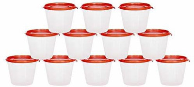 Cutting EDGE Plastic Grocery Container  - 1000 ml(Pack of 12, Clear, Maroon)