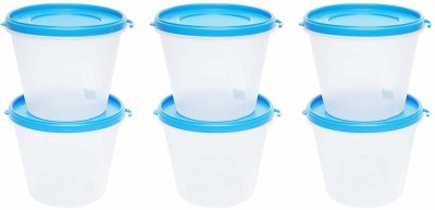 Cutting EDGE Plastic Grocery Container  - 1000 ml(Pack of 6, Clear, Blue)