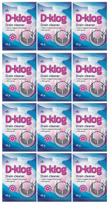 Pidilite D_KLOG_DRAIN_CLEANER_6_pcs_set Powder Drain Opener(480 g, Pack of 12)