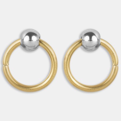 Mizorri Geometric Metal Stud Earring