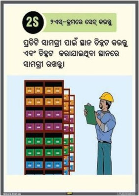Mr. SAFE 2S Set In Order In Oriya In Sun Board / Foam Sheet 3 mm A3 (12 Inch X 18 Inch) Emergency Sign