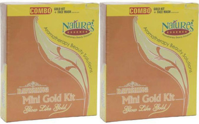 Nature's Essence Ravishing Mini Gold Kit with Face Wash Pack of 2(2 x 52 g)