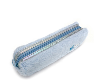 QIPS REBBIT RABBIT Art Polyester Pencil Box(Set of 1, Light Blue)