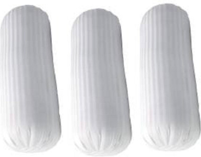 Swikon star Polyester Fibre Solid Bolster Pack of 3(White)