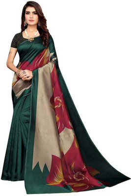 RUNAYA NX Printed Bollywood Art Silk Saree(Green)