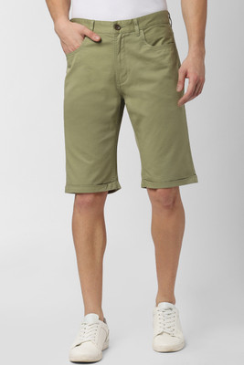 peter-england-university-solid-men-light-green-regular-shorts