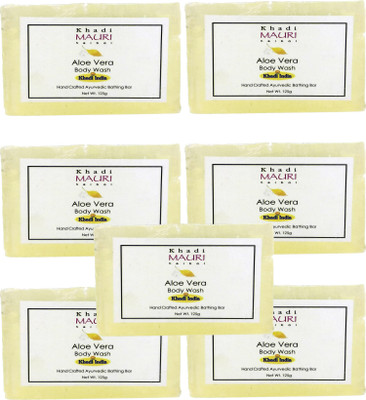 Khadi Mauri Aloevera Soap Pack of 7(7 x 125 g)