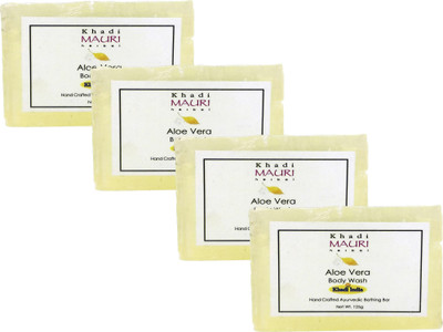 Khadi Mauri Aloevera Soap Pack of 4(4 x 125 g)