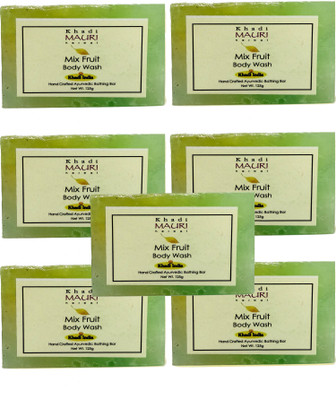 Khadi Mauri Mix Fruit Soap Pack of 7(7 x 125 g)