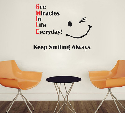 Littlebuds 80 cm Smile Removable Sticker(Pack of 1)