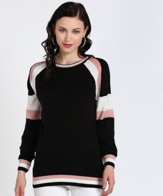 Club York Solid Round Neck Casual Women Multicolor Sweater