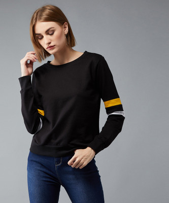 DOLCE CRUDO Full Sleeve Color Block Women Sweatshirt