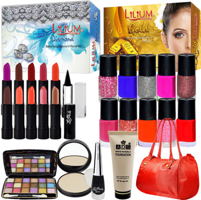 LILIUM Glamours Looks In Very Cheap Price Combo Makeup Sets Pack of 28, GC322(28 Items in the set)