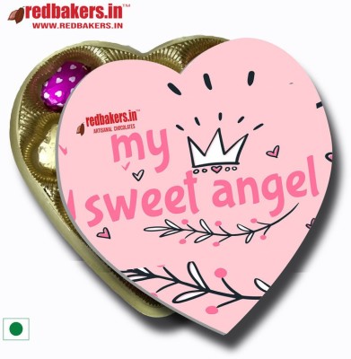 redbakers.in My Sweet Angel Chocolates Heart Gift Pack Truffles(150 g)