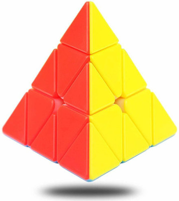 D ETERNAL Premium High Speed Stickerless 3x3 Pyraminx Pyramid Triangle Puzzle Cube Game Toy(1 Pieces)