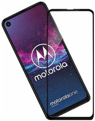 AKSHUD Edge To Edge Tempered Glass for Motorola One Action(Pack of 1)