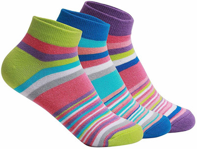 zilleria Girls Striped Ankle Length(Pack of 6)