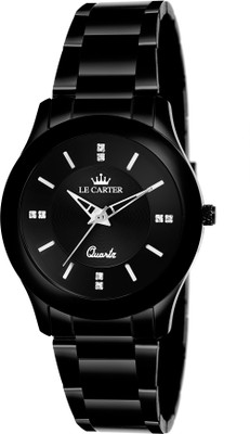 Le Carter LCW-8072 Premium Black Luxury Analog Analog Watch - For Girls