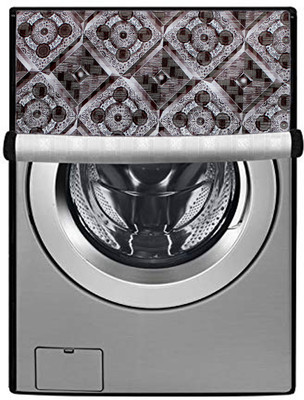 KingMatters Front Loading Washing Machine  Cover(Width: 155 cm, Grey, Black)